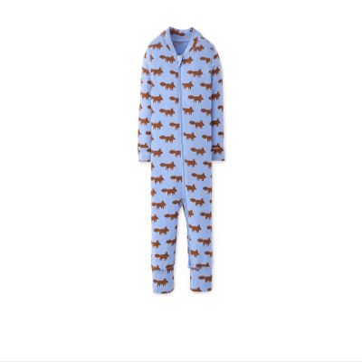 Hanna Andersson Unisex 2-Way Zip Sleeper in HannaSoft (Infant/Toddler) Foxy 0-3 Months One Size