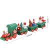ariarly Christmas Train Toy, Special, Desktop Decoration, Home Festive Atmosphere with Engine and Three Carriages Connected by Brass Fixtures for Christmas Supplies. (Green) view 2