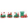 ariarly Christmas Train Toy, Special, Desktop Decoration, Home Festive Atmosphere with Engine and Three Carriages Connected by Brass Fixtures for Christmas Supplies. (Green) view 3
