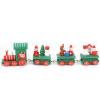 ariarly Christmas Train Toy, Special, Desktop Decoration, Home Festive Atmosphere with Engine and Three Carriages Connected by Brass Fixtures for Christmas Supplies. (Green) view 4