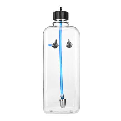 Phefop RC Fuel, Transparent Plastic with CNC Machining Metal Cap for 15-200CC RC Airplane, Leak Proof Design High Strength Sealing Oil Pipe Circlip (1000ml (for 85-120cc Aircraft))