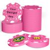 100 Custom Poker Chips,Durable ABS,Drink Tokens Personalized Your Photo,Logo or Image,Double-Sided UV Color Printing,Custom Tokens for Bar,Party,Company Logo and Promotions&Gift,9 Colors (Pink) view 1
