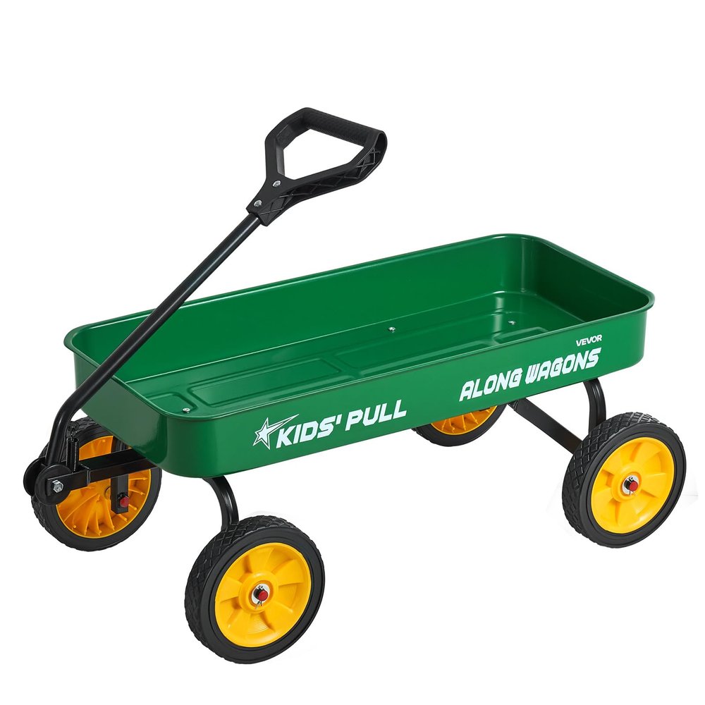 VEVOR 39 inch Kids Wagon, Pull Along Rolling Utility Cart Wagons for Kids, Cargo Wagon for Garden, Beach, Camping for Child Present