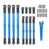 For Traxxas For Summit For Revo E-2.0 1/10 Metal Push Rod Toe Links Turnbuckle 5319X 5338R RC Car Upgrade Parts Accessories Models Parts(Blue) view 1