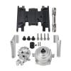 RC Upgrade Parts For SCX10 II 1/10 90046 For Chassis Front Mount Planetary Transmission Transfer Case Skid Plate Drive Shaft Gearbox Set RC Crawler(Silver) view 3