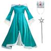 IDOTTA Girls Princess Costume for Kids Cosplay Fancy Dress up with Crown Magic Wand view 1