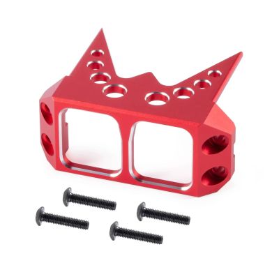 RC Upgrades For Axial For Wraith 90018 RR10 For Capra 1.9 For UTB 1/10 Aluminum Steering Servo Guard Protective Cover Mount RC Car Bouncer(Red)