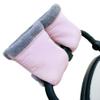 1 Pair Stroller Hand Warmer Gloves Waterproof and Snowproof Stroller Mittens Winter Extra Thick Pushchair Handmuff for Pushchair Stroller Handbar (Pink) view 1