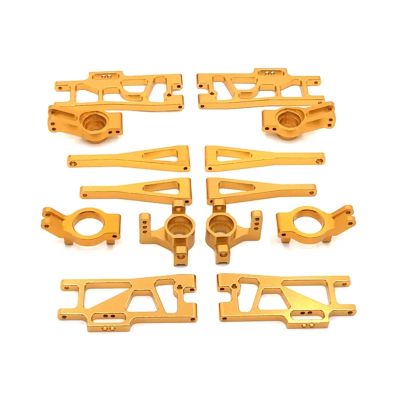 Metal C-base Steering Cup Swing Arm 7 Piece Set For WLtoys 104009 12401 12402 12403 12404 12409 RC Car Parts confident(Yellow)