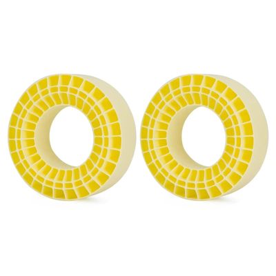 For SCX10 For Capra 1/10 Foam Inserts High Density Silicone Rubber Waterproof RC Crawler Car Upgrade Accessories Models Parts(Yellow,2pcs)