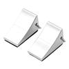 2pcs Metal Wheel Chocks Blocks Tyre Slip Stopper Non Slip Compatible with RC Car Models 1/10 Scale(Silver) view 1