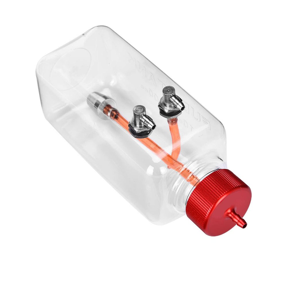 Phefop RC Fuel, Transparent Plastic with CNC Machining Metal Cap for 15-200CC RC Airplane, Leak Proof Design High Strength Sealing Oil Pipe Circlip (300ml (for 15-26cc Aircraft))