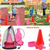 33Pcs Large 4 in 1 Valentines Day Games for Kids with Ring Toss, Plastic Cones, Bean Bags, 3-Legged Race Bands, Carnival Valentine's Games Activity Combo Set for Classroom Indoor Outdoor Party Yard view 4