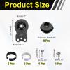 MECCANIXITY 2pcs 25T Servo Horn Arm Adjustable 3 Hole High-Torque Aluminum Alloy Servo Arm for 1/10 RC Model Car Truck Robot Boat Airplane, Black view 2