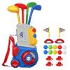 LPFG Toddler Golf Set, Kids Golf Set for Ages 1 2 3 4 5 Years Old Boys Girls with 4 Plastic Golf Clubs 10 Balls, Indoor Outdoor Baby Toddler Golf Clubs Set Toy with Cart Birthday Gifts Blue view 1
