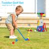 LPFG Toddler Golf Set, Kids Golf Set for Ages 1 2 3 4 5 Years Old Boys Girls with 4 Plastic Golf Clubs 10 Balls, Indoor Outdoor Baby Toddler Golf Clubs Set Toy with Cart Birthday Gifts Blue view 2