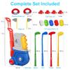 LPFG Toddler Golf Set, Kids Golf Set for Ages 1 2 3 4 5 Years Old Boys Girls with 4 Plastic Golf Clubs 10 Balls, Indoor Outdoor Baby Toddler Golf Clubs Set Toy with Cart Birthday Gifts Blue view 3