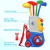 LPFG Toddler Golf Set, Kids Golf Set for Ages 1 2 3 4 5 Years Old Boys Girls with 4 Plastic Golf Clubs 10 Balls, Indoor Outdoor Baby Toddler Golf Clubs Set Toy with Cart Birthday Gifts Blue view 4
