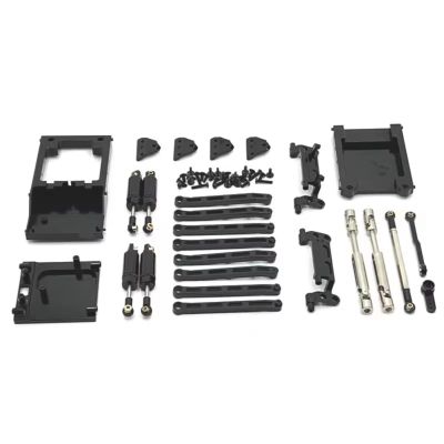 Rc Models Accessories For MN For MN168 For MN78 1/12 RC Car Parts Metal Upgraded Suspension Rod Kit Modification Accessories(Black)