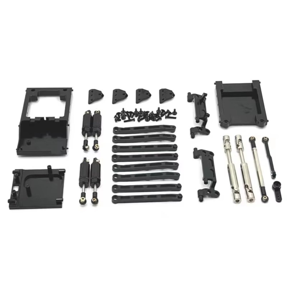 Rc Models Accessories For MN For MN168 For MN78 1/12 RC Car Parts Metal Upgraded Suspension Rod Kit Modification Accessories(Black)