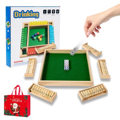 4/6/8 Player Montessori Number Knockdown Game, 2026 New Number Knockdown Game Montessori, Shut The Box Games Wooden, Math Board Games for Adults & Kids, Perfect for Parties & Gatherings (6 Player-A4)