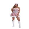 4Pcs Women Christmas Sequins Dress Costume Hat Belt,Holiday Christmas Sparkly Sequin Santa Claus Cosplay Outfit (Pink,M) view 1