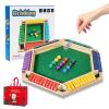 4/6/8 Player Montessori Number Knockdown Game, 2026 New Number Knockdown Game Montessori, Shut The Box Games Wooden, Math Board Games for Adults & Kids, Perfect for Parties & Gatherings (6 Player-A1) view 1
