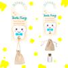 Personalized Customized Tooth Fairy Set - A three-piece tooth storage box set, equipped with a door hook, plush bag and commemorative bottle. (Blue jute bags) view 1