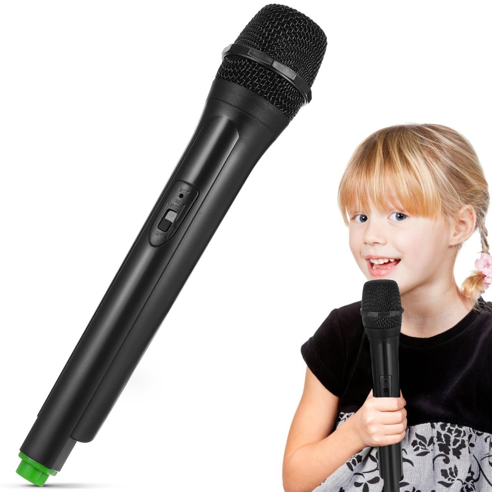 balacoo Fake Microphone for Kids, Plastic Microphone Prop for Kids Pretend Play, Toddler Mic Props fo Karaoke Fun, Birthday Party Favors, Christmas Cosplay (Bottom Random Color)