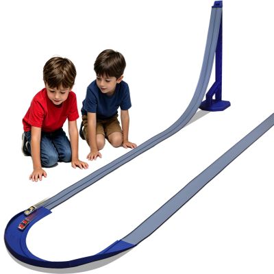FateGo Gravity Race Track Toy for Kids with Curved Track Pieces,Dual-Lane Die-cast Car Track Set Compatible with 1/64 Cars