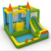 Castle Kingdom Inflatable Bounce House with Slide, Medieval Themed Water Play Center, 126x112x89 Inches, Indoor Outdoor Jumping Castle with Safety Net, Splash Pool for Kids view 1