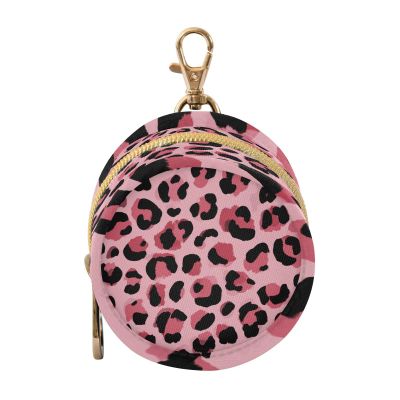 ElliTarr Pacifier Holder with Clip Pacifier Case for Diaper Bag Round Baby Pacifier Pouch Box Bag Portable Light Leopard Print Pattern