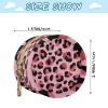 ElliTarr Pacifier Holder with Clip Pacifier Case for Diaper Bag Round Baby Pacifier Pouch Box Bag Portable Light Leopard Print Pattern view 3