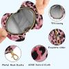 ElliTarr Pacifier Holder with Clip Pacifier Case for Diaper Bag Round Baby Pacifier Pouch Box Bag Portable Light Leopard Print Pattern view 4