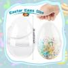 12 Inch/ 10 inch/ 8 inch Giant Clear Plastic Easter Eggs Fillable 3/4/ 8/9/ 12 Pcs Jumbo Transparent Plastic Easter Egg Empty Surprise Eggs for Easter Stuffers (4 Pcs - Clear with Handle (10 Inch)) view 2