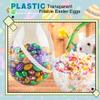 12 Inch/ 10 inch/ 8 inch Giant Clear Plastic Easter Eggs Fillable 3/4/ 8/9/ 12 Pcs Jumbo Transparent Plastic Easter Egg Empty Surprise Eggs for Easter Stuffers (4 Pcs - Clear with Handle (10 Inch)) view 3