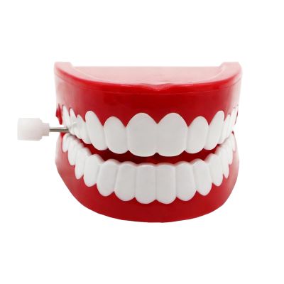 Funny Chatter Teeth - Stress Relief Gag Toy, Novelty with Wind Up, Joke Gift for Party, Trick Accessory Entertainment, Denture Toy Kids Adults Family Friends Children Boys Girls for Home Fun Party