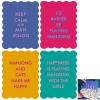 4 Pcs Mahjong Shuffler Cards with Funny Sayings, Plastic Mahjong Tile Shuffler for Mixing Shuffling Tiles,Mahjong Tile Mixer with Wavy Edge Printed Design Mahjong Accessories Gifts for Game Night view 1