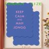 4 Pcs Mahjong Shuffler Cards with Funny Sayings, Plastic Mahjong Tile Shuffler for Mixing Shuffling Tiles,Mahjong Tile Mixer with Wavy Edge Printed Design Mahjong Accessories Gifts for Game Night view 2
