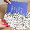 4 Pcs Mahjong Shuffler Cards with Funny Sayings, Plastic Mahjong Tile Shuffler for Mixing Shuffling Tiles,Mahjong Tile Mixer with Wavy Edge Printed Design Mahjong Accessories Gifts for Game Night view 3