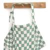Blissful Diary Muslin Nursing Cover for Breastfeeding, Breathable Breastfeeding Cover up with Arch Neckline for Women, Nursing Apron (Sage Checkboard) view 1