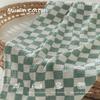 Blissful Diary Muslin Nursing Cover for Breastfeeding, Breathable Breastfeeding Cover up with Arch Neckline for Women, Nursing Apron (Sage Checkboard) view 2