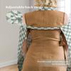 Blissful Diary Muslin Nursing Cover for Breastfeeding, Breathable Breastfeeding Cover up with Arch Neckline for Women, Nursing Apron (Sage Checkboard) view 4