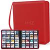 16-Pocket Card Binder - Card Binder Holds 832 Cards with Durable PU Leather & Side Loading for Baseball, Sport, MTG, TCG, PKM, Game Card, Regular Cards Binders Double Sided Pocket Collector Album(Red) view 1
