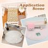 GORGECRAFT 3 Sets Miniature Carpet 3pcs Dollhouse Pillow 3pcs Dollhouse Towels Mini Doll House Decor Polyester Fluffy Miniature Doll House Cloud Rug for Furniture Decoration Bedroom view 3