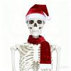 12ft Skeleton Costume Accessories Includes Santa Hat &Scarf,Gift Bag,Funny Christmas Giant Skeleton Costume Garden Lawn Indoor Outdoor Decor view 3