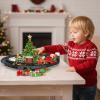 Festive Holiday Train - Christmas Electric Vehicle, Decorative Track with Music, Rechargeable Toy for Children, Indoor Ornament Home Party Tree, Lighted Treat Set Adults Family for Playtime view 3