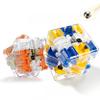 2-Pack 3D Maze Cube Puzzle, Battle Set for 2 Players, 2-in-1 Twist & Roll Brain Teaser Toys, Family Game Night & STEM Learning Gifts for Kids Teens (Blue & Yellow) view 1