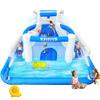 Easyair Inflatable Bounce House for Kids, 12.1 FT x 10.3 FT Blow Up Water Slide for Backyard, Dual Slides, Bouncy Castle, Climbing Wall, Basketball Hoops, Included Blower view 1