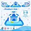 Easyair Inflatable Bounce House for Kids, 12.1 FT x 10.3 FT Blow Up Water Slide for Backyard, Dual Slides, Bouncy Castle, Climbing Wall, Basketball Hoops, Included Blower view 2